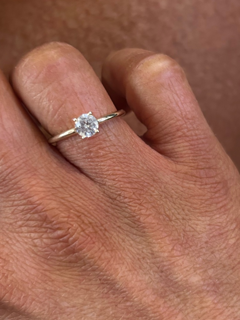 14k Gold 1.72 carat lab grown diamond ring Sz 6.5